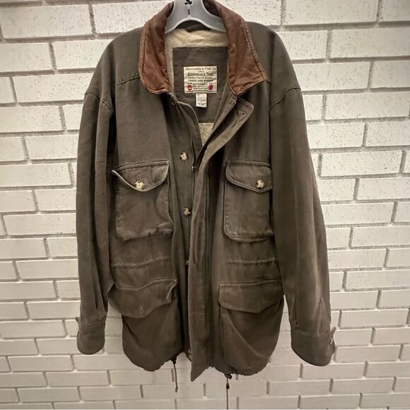 Vintage Abercrombie & Fitch Men’s Canvas Chore Coat Adirondack Trail Parka Large - Picture 14 of 14